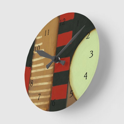 Zeitgenössisches Loft-Style-Lackieren Runde Wanduhr (Winkel)