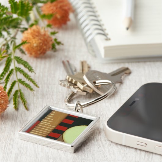 Zeitgenössisches Loft-Style-Lackieren Schlüsselanhänger (Seite)