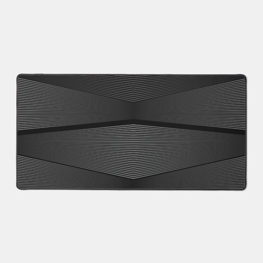 Zeitgenössisches Metal Grau Abstrakt Schreibtischunterlage (Vorderseite)