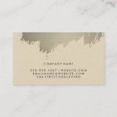 Zeitgenössisches Metall gebürstet Visitenkarte (Rückseite)