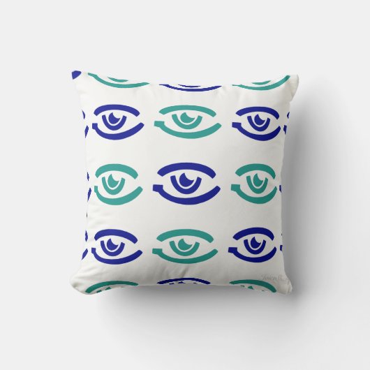 Zeitgenössisches minimalistisches, durchgängiges M Kissen (Vorderseite)