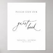Zeitgenössisches Minimalistisches Gästebuch (Vorne)