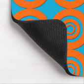 Zeitgenössisches modernes Design Orange Blaue Krei Mousepad (Ecke)