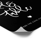 Zeitgenössisches, modernes Kids-Tafelhochzeitszeic Poster (Ecke)