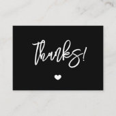 Zeitgenössisches modernes Schwarz Vielen Dank Pack Visitenkarte (Vorderseite)