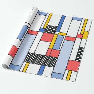 Zeitgenössisches Mondrian Art Packpapier