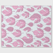 Zeitgenössisches Multiberry-Blätter-Mustervordruck Geschenkpapier (Flach)