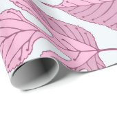 Zeitgenössisches Multiberry-Blätter-Mustervordruck Geschenkpapier (Rolleneckpunkt)