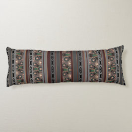 Zeitgenössisches Muster braun, grau, Tan Seitenschläferkissen