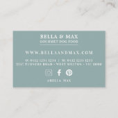 Zeitgenössisches Muster für Minze und Aquamarine K Visitenkarte (Rückseite)