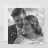 Zeitgenössisches neu verheiratetes Schwarz-weißes (Rückseite)