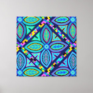 Zeitgenössisches Oma-Quadrat-Blume Leinwanddruck