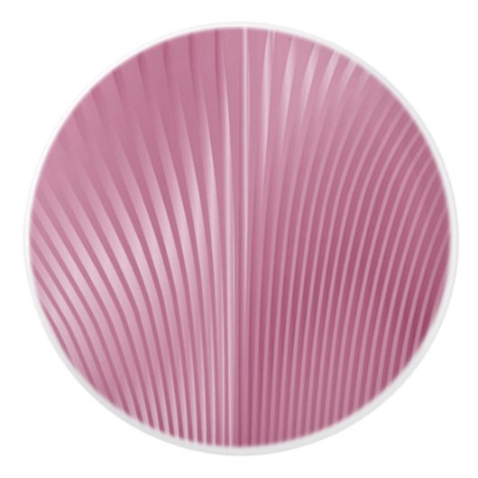 Zeitgenössisches Pearlized Seashell Soft Pink Keramikknauf (Vorderseite)