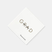 Zeitgenössisches Personalisiertes Abschluss Paper  Serviette (Ecke)