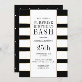 Zeitgenössisches Polka Dots & Stripes Überraschend Einladung