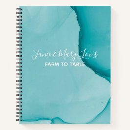 Zeitgenössisches Rezept für Alkohol Tinte Blaues D Notizblock