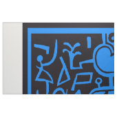 Zeitgenössisches Rich Blue Designer-Fabric Stoff (Fat Quarter (45,7 x 55,9 cm))