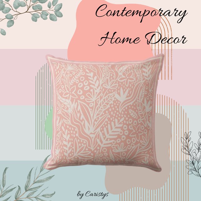 Zeitgenössisches Rosa mit weißem Kissen (Von Creator hochgeladen)