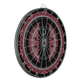 Zeitgenössisches Rosa-Schwarz-Monogramm Personalis Dartscheibe (Vorderseite Links)