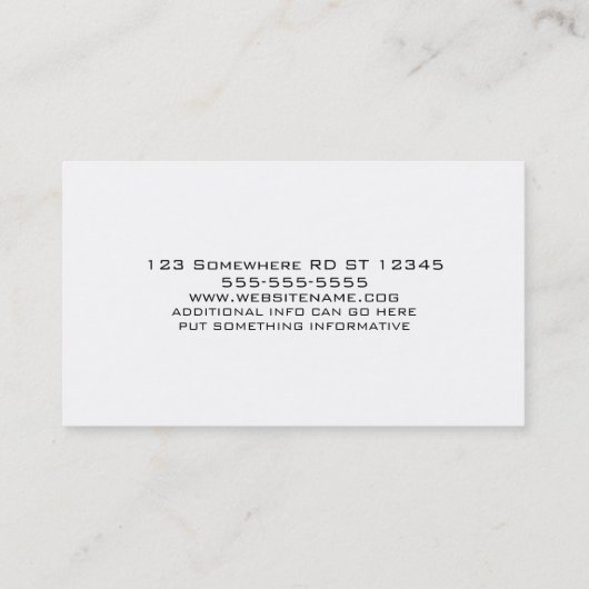 Zeitgenössisches Rosa Visitenkarte (Rückseite)