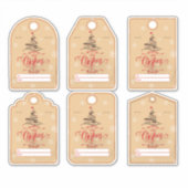 Zeitgenössisches Rot und ein Weihnachtsgeschenk Aufkleber (Vorderseite)