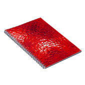 Zeitgenössisches Rotes Foil Abstrakt Notizblock (Rechte Seite)