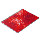 Zeitgenössisches Rotes Foil Abstrakt Notizblock (Linke Seite)