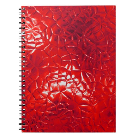 Zeitgenössisches Rotes Foil Abstrakt Notizblock (Vorderseite)