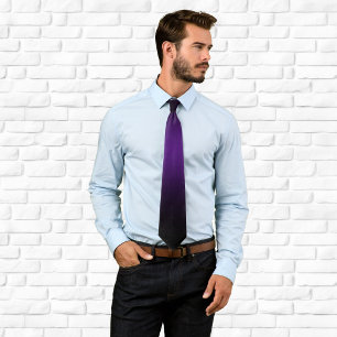 Zeitgenössisches Royal Lila und Black Ombre Krawatte