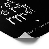 Zeitgenössisches Schwarz Lass uns dieses Party Pop Poster (Ecke)