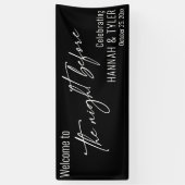 Zeitgenössisches Schwarz - Nacht vor dem Empfang Banner (Vertikal)