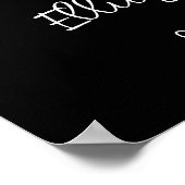 Zeitgenössisches Schwarz Sie sagte ja Brautparty Poster (Ecke)