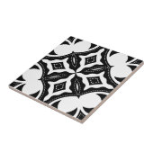 Zeitgenössisches Schwarz-Weiß-Muster Fliese (Seite)