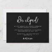 Zeitgenössisches Schwarz Wir haben eine Karte (Vorderseite)