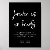 Zeitgenössisches Schwarzes Forever in unseren Herz Poster (Vorne)