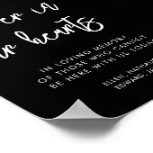 Zeitgenössisches Schwarzes Forever in unseren Herz Poster (Ecke)