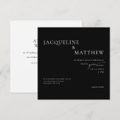 Zeitgenössisches Schwarzes Forever You Square Hoch Einladung (Vorne/Hinten)