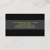Zeitgenössisches schwarzes Gelb Visitenkarte (Rückseite)