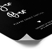 Zeitgenössisches Schwarzes Hochzeitszeichen Zigarr Poster (Ecke)