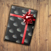 Zeitgenössisches schwarzes Musterpapier Geschenkpapier