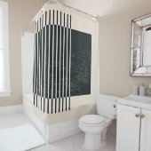 "Zeitgenössisches Schwarzes Rohrsystem" Duschvorhang (Beispiel)