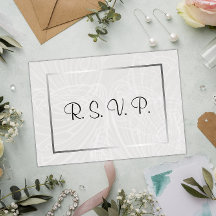 Zeitgenössisches Silber- und Grau-Damast-Hochzeits