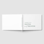 Zeitgenössisches Skript Moderner Minimalist WHITE  Gästebuch (Voll)