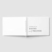 Zeitgenössisches Skript Modernes Minimalistisches Gästebuch (Voll)