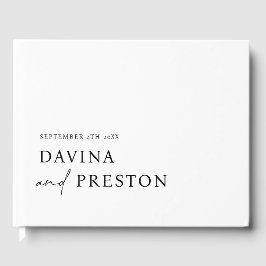 Zeitgenössisches Skript Modernes Minimalistisches Gästebuch