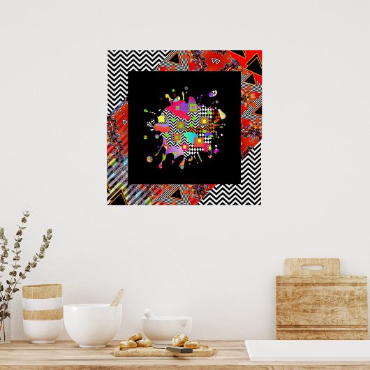 Zeitgenössisches Splotch-Poster Poster (Küche)