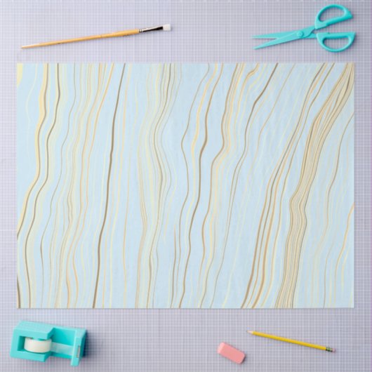 Zeitgenössisches Strandblau mit Linen Decoupage Seidenpapier (Basteln)