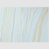 Zeitgenössisches Strandblau mit Linen Decoupage Seidenpapier (Vorderseite)