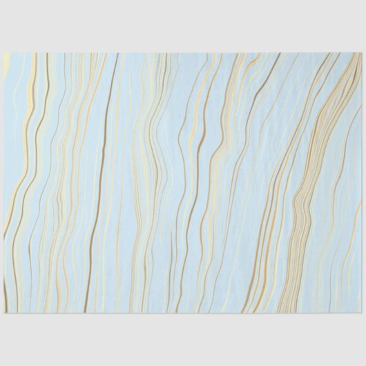 Zeitgenössisches Strandblau mit Linen Decoupage Seidenpapier (Vorderseite)