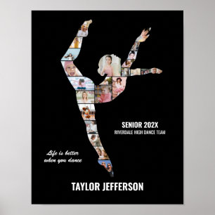 Zeitgenössisches Tanzteam-Fotocollage Poster